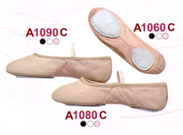 Split sole ballet slippers